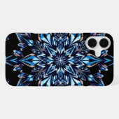 Blauw Kristal Effect iPhone Hoesje (Achterkant horizontaal)