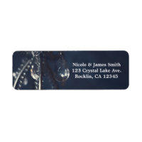 Blauw kristal elegant romantisch trouwuitnodiging