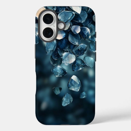 Blauw kristal esthetische telefoonhoes Case-Mate iPhone case (Achterkant)