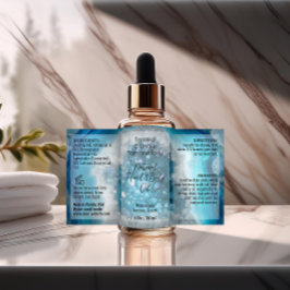 Blauw Kristal Fles Label 4oz Olie Dropper Product
