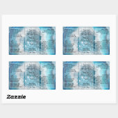 Blauw Kristal Fles Label 4oz Olie Dropper Product (Vel)