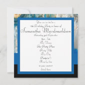 Blauw kristal foto sjabloon zoet zestien kaart (Achterkant)