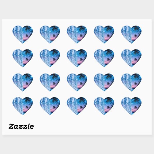 Blauw Kristal Hart Galaxy Sticker | Fonkelende Tro (Vel)