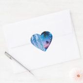 Blauw Kristal Hart Galaxy Sticker | Fonkelende Tro (Envelop)