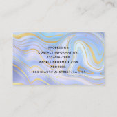 Blauw Kristal marmer Iridescent Agate Outstanding Visitekaartje (Achterkant)