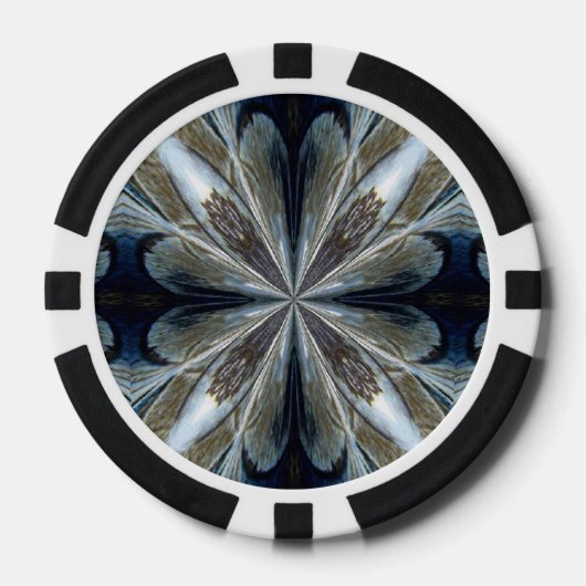 Blauw Kristal ~ Poker chip set (Voorkant)
