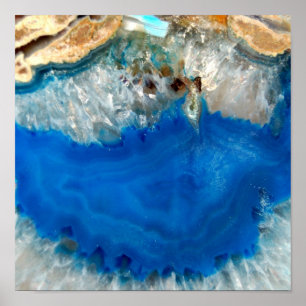 blauw kristal poster