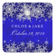 Blauw Kristallen Parel Sneeuwvlok Zilveren Bruilof