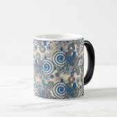 Blauw Kronkelpatroon Magische Mok (Voorkant rechts)
