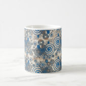 Blauw Kronkelpatroon Magische Mok (Center)