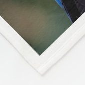 Blauw Kroon Exotische Vogel Dekbed Fleece Deken (Hoek)