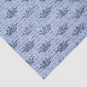 Blauw  kroonpatroon tissuepapier (Detail)