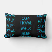 Blauw Kruip Loop Surf Kussen (Voorkant)