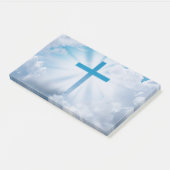 Blauw kruis aan de hemel post-it® notes (Schuin)