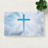 Blauw kruis aan de hemel post-it® notes (Kantoor)