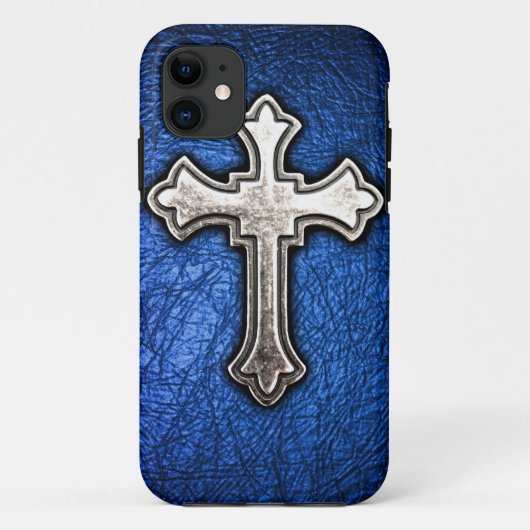Blauw kruis Case-Mate iPhone case (Achterkant)