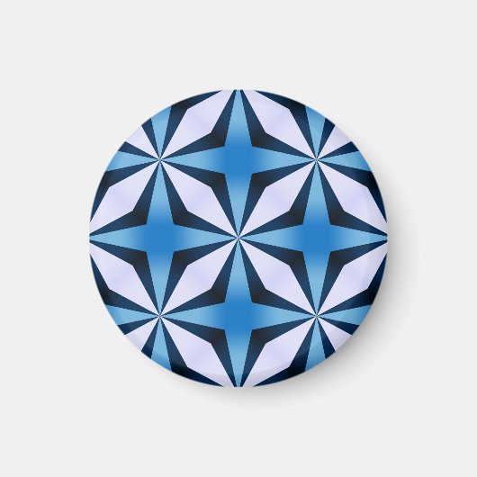 Blauw kruis eenvoudig magneet (Voorkant)