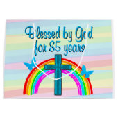 BLAUW KRUIS EN VLINDER 85E VERJAARDAG CADEAUZAKKEN GROOT CADEAUZAKJE (Voorkant)