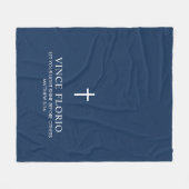 Blauw kruis fleece deken (Voorkant (Horizontaal))