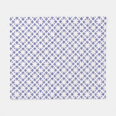 Blauw Kruis Hanger Patroon Fleece Deken (Voorkant (Horizontaal))