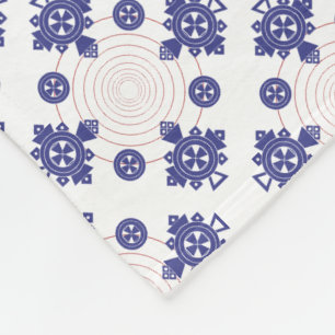 Blauw Kruis Hanger Patroon Fleece Deken