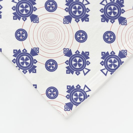 Blauw Kruis Hanger Patroon Fleece Deken (Hoek)
