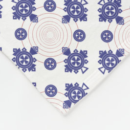 Blauw Kruis Hanger Patroon Fleece Deken