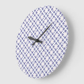Blauw Kruis Hanger Patroon Grote Klok (Hoek)
