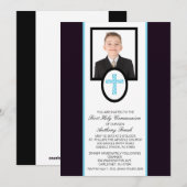 Blauw kruis met uitnodiging tot fotocommunicatie (Voorkant / Achterkant)