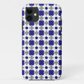Blauw Kruis Motief Case-Mate iPhone Case (Achterkant)