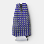 Blauw Kruis Motief Flesjeskoeler (Achterkant)