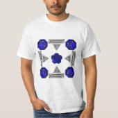 Blauw Kruis Motief T-shirt (Voorkant)