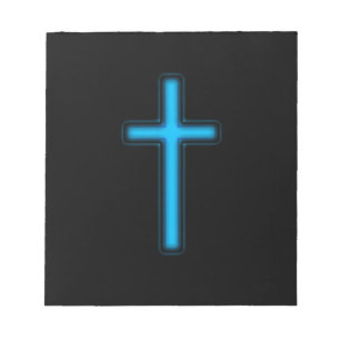 Blauw kruis notitieblok