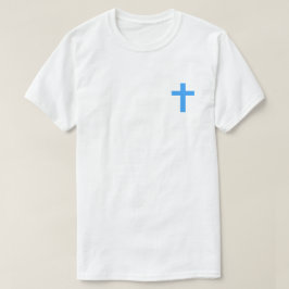 Blauw kruis T-shirt