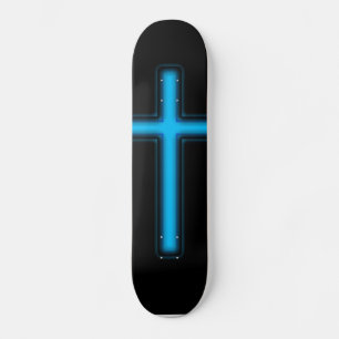 Blauw kruisskateboard persoonlijk skateboard