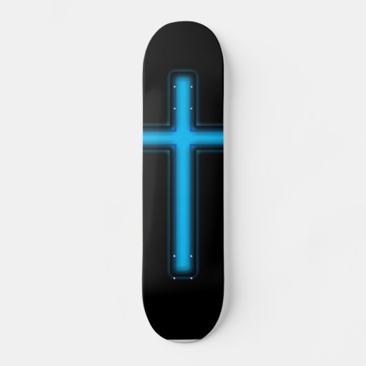 Blauw kruisskateboard persoonlijk skateboard (Voorkant)