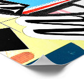 Blauw kubisme jongen poster (Hoek)