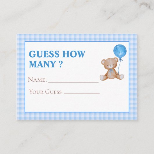 Blauw kunnen we al gauw raden hoeveel Game Kaart (Voorkant)