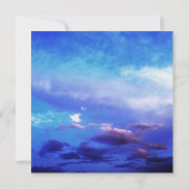 Blauw Kunst Fotografie Professioneel Minimalistisc Save The Date (Achterkant)