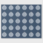 Blauw kunstdeklaag voor Ornament Cadeaupapier (Vlak)