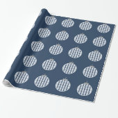Blauw kunstdeklaag voor Ornament Cadeaupapier (Uitgerold)