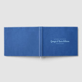 Blauw  kunstleder textuur Gastboek Gastenboek (Volledig)