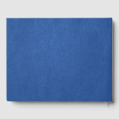 Blauw  kunstleder textuur Gastboek Gastenboek (Achterkant)
