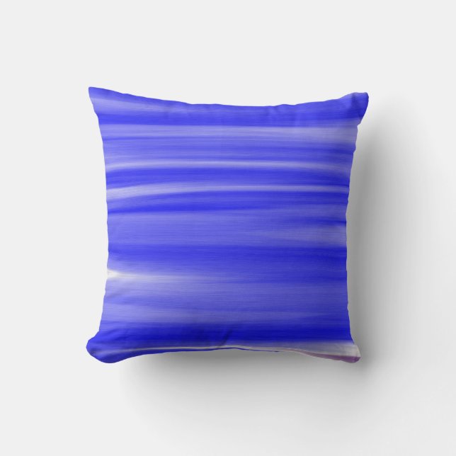 Blauw kunstontwerp Abstract Kussen (Voorkant)