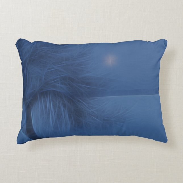 Blauw kussen bevroren wereld (Voorkant)