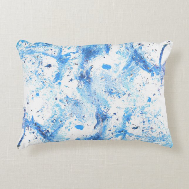 Blauw kussen Decor Stuk (Voorkant)