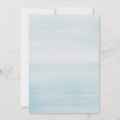 Blauw Kust Bruidsfeest | Waterverf Strand Kaart (Achterkant)