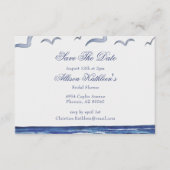Blauw Kust Bruiloft Bridal Shower Save The Date Informatiekaartje (Voorkant)