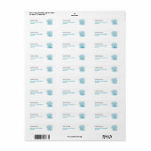 Blauw Kust Chic Zeeschelp Etiket (Full Sheet)