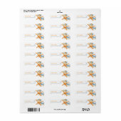 Blauw Kust Chic Zeeschelp Etiket (Full Sheet)
